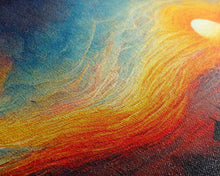 Load image into Gallery viewer, Beautiful sunset canvas print, canvas art, ink painting style
