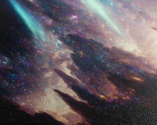 Carregar imagem no visualizador da galeria, Aurora Borealis Landscape Canvas Print, Mountains of Norway, cool wall art, unique wall art, mountain landscape wall art, space and stars
