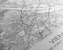 Load image into Gallery viewer, Vienna Street Map, Austria Map, City Map Print, Modern Wall Art, Wall Art, Canvas Print, Black And White, Unique Wedding Gift, Travel Art
