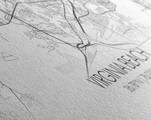 Load image into Gallery viewer, Panoramic Virginia Beach City Map, Virginia Art, Map Print, Minimalist Wall Art, Canvas Art, Housewarming Gift, Street Map Art, Closing Gift
