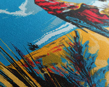 Load image into Gallery viewer, Cowboy Walking Down Desert Road, Perfect Minimalist Art, Framed Canvas Print, Boho Living Room Decor, Western Home Decoration
