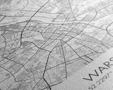 Load image into Gallery viewer, Warsaw Street Map, Poland Map, Europe City Map Print, Minimalist Art, Wall Art, Canvas Print, Living Room Wall Art, Friends Gift, Travel Art
