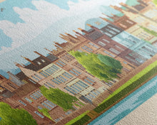 Carregar imagem no visualizador da galeria, Ayr, Scotland Panoramic Travel Poster Canvas Print, Ayr, Scotland Painting, Scotland Art, Ayr Travel Art, Living Room Painting
