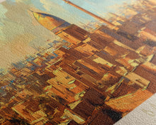 Carregar imagem no visualizador da galeria, Baghdad, Iraq Panoramic Travel Poster Canvas Print, Baghdad, Iraq Painting, Iraq Art, Baghdad Panoramic Travel Art, Travel Painting
