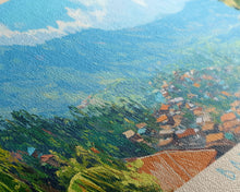 Load image into Gallery viewer, Bamenda, Cameroon Panoramic Travel Poster Canvas Print, Bamenda, Cameroon Painting, Cameroon Art, Bamenda Panoramic Travel Art, Travel Painting
