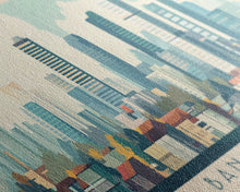 Load image into Gallery viewer, Bangalore, India Panoramic Travel Poster Canvas Print, Bangalore, India Painting, India Art, Bangalore Travel Art, Living Room Painting
