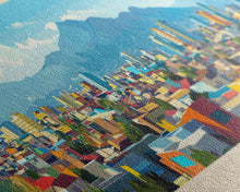 Cargar imagen en el visor de la galería, Benito Juarez, Mexico Panoramic Travel Poster Canvas Print, Benito Juarez, Mexico Painting, Mexico Art, Benito Juarez Travel Art, Guest Room Painting
