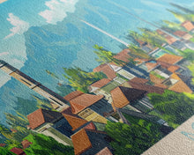 Load image into Gallery viewer, Bogor, Indonesia Panoramic Travel Poster Canvas Print, Bogor, Indonesia Painting, Indonesia Art, Bogor Travel Art, Living Room Painting
