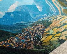 Carregar imagem no visualizador da galeria, Cajamarca, Peru Panoramic Travel Poster Canvas Print, Cajamarca, Peru Painting, Peru Art, Cajamarca Travel Art, Guest Room Painting

