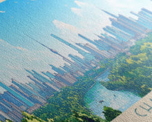 Cargar imagen en el visor de la galería, Changsha, China Panoramic Travel Poster Canvas Print, Changsha, China Painting, China Art, Changsha Travel Art, Living Room Painting
