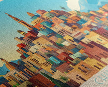 Cargar imagen en el visor de la galería, Chihuahua, Mexico Panoramic Travel Poster Canvas Print, Chihuahua, Mexico Painting, Mexico Art, Chihuahua Panoramic Travel Art, Travel Painting
