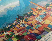 Cargar imagen en el visor de la galería, Chimalhuacan, Mexico Panoramic Travel Poster Canvas Print, Chimalhuacan, Mexico Painting, Mexico Art, Chimalhuacan Travel Art, Guest Room Painting
