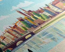 Load image into Gallery viewer, Colchester, England Travel Poster Panoramic Canvas Print, Colchester, England Painting, England Art, Colchester Travel Art, Guest Room Painting
