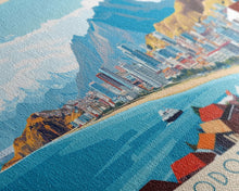 Cargar imagen en el visor de la galería, Comodoro Rivadavia, Argentina Panoramic Travel Poster Canvas Print, Comodoro Rivadavia, Argentina Painting, Argentina Art, Comodoro Rivadavia Panoramic Travel Art, Travel Painting
