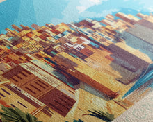Cargar imagen en el visor de la galería, Constantine, Algeria Panoramic Travel Poster Canvas Print, Constantine, Algeria Painting, Algeria Art, Constantine Panoramic Travel Art, Travel Painting
