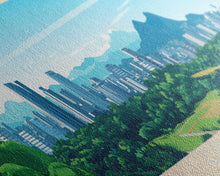 Load image into Gallery viewer, Curitiba, Brazil Panoramic Travel Poster Canvas Print, Curitiba, Brazil Painting, Brazil Art, Curitiba Travel Art, Living Room Painting
