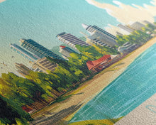 Load image into Gallery viewer, Darwin, Australia Travel Poster Panoramic Canvas Print, Darwin, Australia Painting, Australia Art, Darwin Travel Art, Guest Room Painting
