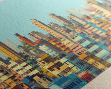 Load image into Gallery viewer, Dhaka, Bangladesh Panoramic Travel Poster Canvas Print, Dhaka, Bangladesh Painting, Bangladesh Art, Dhaka Travel Art, Guest Room Painting
