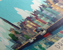 Load image into Gallery viewer, Drogheda, Ireland Panoramic Travel Poster Canvas Print, Drogheda, Ireland Painting, Ireland Art, Drogheda Travel Art, Guest Room Painting
