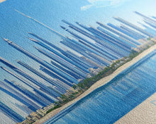 Load image into Gallery viewer, Dubai, United Arab Emirates Panoramic Travel Poster Canvas Print, Dubai, United Arab Emirates Painting, United Arab Emirates Art, Dubai Travel Art, Living Room Painting
