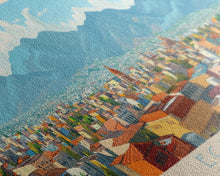 Load image into Gallery viewer, Ecatepec, Mexico Panoramic Travel Poster Canvas Print, Ecatepec, Mexico Painting, Mexico Art, Ecatepec Panoramic Travel Art, Travel Painting
