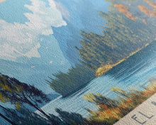 Load image into Gallery viewer, El Bosque, Chile Panoramic Travel Poster Canvas Print, El Bosque, Chile Painting, Chile Art, El Bosque Travel Art, Guest Room Painting
