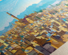 Cargar imagen en el visor de la galería, Fez, Morocco Travel Poster Panoramic Canvas Print, Fez, Morocco Painting, Morocco Art, Fez Travel Art, Guest Room Painting
