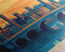 Carregar imagem no visualizador da galeria, Glasgow, Scotland Panoramic Travel Poster Canvas Print, Glasgow, Scotland Painting, Scotland Art, Glasgow Travel Art, Guest Room Painting
