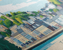 Load image into Gallery viewer, Truro, England Panoramic Travel Poster Canvas Print, Truro, England Painting, England Art, Truro Travel Art, Living Room Painting
