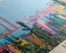 Carregar imagem no visualizador da galeria, Abidjan, Ivory Coast Panoramic Canvas Print, Abidjan, Ivory Coast Painting, Ivory Coast Art, Abidjan Travel Poster, Travel Art, Living Room Painting
