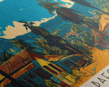 Carregar imagem no visualizador da galeria, Bafoussam, Cameroon Panoramic Canvas Print, Bafoussam, Cameroon Painting, Cameroon Art, Bafoussam Travel Poster, Travel Art, Living Room Painting
