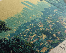 Load image into Gallery viewer, Bandung, Indonesia Panoramic Canvas Print, Bandung, Indonesia Painting, Indonesia Art, Bandung Travel Poster, Travel Art, Housewarming Gift
