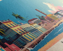 Cargar imagen en el visor de la galería, Beira, Mozambique Panoramic Canvas Print, Beira, Mozambique Painting, Mozambique Art, Beira Travel Poster, Travel Art, Guest Room Painting

