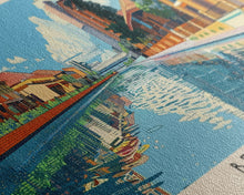 Load image into Gallery viewer, Bekasi, Indonesia Panoramic Canvas Print, Bekasi, Indonesia Painting, Indonesia Art, Bekasi Travel Poster, Travel Art, Guest Room Painting
