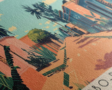 Load image into Gallery viewer, Bobo-Dioulasso, Burkina Faso Panoramic Canvas Print, Bobo-Dioulasso, Burkina Faso Painting, Burkina Faso Art, Bobo-Dioulasso Travel Poster, Travel Art, Guest Room Painting
