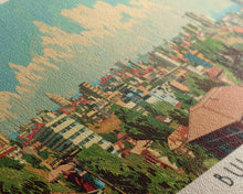 Carregar imagem no visualizador da galeria, Bulawayo, Zimbabwe Panoramic Canvas Print, Bulawayo, Zimbabwe Painting, Zimbabwe Art, Bulawayo Travel Poster, Travel Art, Housewarming Gift
