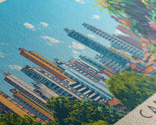 Carregar imagem no visualizador da galeria, Campinas, Brazil Panoramic Canvas Print, Campinas, Brazil Painting, Brazil Art, Campinas Travel Poster, Travel Art, Housewarming Gift
