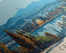 Carregar imagem no visualizador da galeria, Canberra, Australia Panoramic Canvas Print, Canberra, Australia Painting, Australia Art, Canberra Travel Poster, Travel Art, Guest Room Painting
