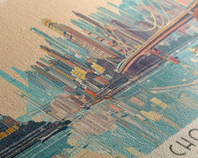 Cargar imagen en el visor de la galería, Chongqing, China Panoramic Canvas Print, Chongqing, China Painting, China Art, Chongqing Travel Poster, Travel Art, Living Room Painting
