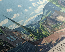 Load image into Gallery viewer, Cumbernauld, Scotland Panoramic Canvas Print, Cumbernauld, Scotland Painting, Scotland Art, Cumbernauld Travel Poster, Travel Art, Housewarming Gift
