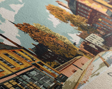 Load image into Gallery viewer, Derby, England Panoramic Canvas Print, Derby, England Painting, England Art, Derby Travel Poster, Travel Art, Vacation Gift
