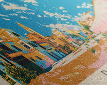 Load image into Gallery viewer, Djelfa, Algeria Panoramic Canvas Print, Djelfa, Algeria Painting, Algeria Art, Djelfa Travel Poster, Travel Art, Housewarming Gift
