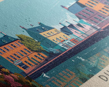 Load image into Gallery viewer, Dundalk, Ireland Panoramic Canvas Print, Dundalk, Ireland Painting, Ireland Art, Dundalk Travel Poster, Travel Art, Guest Room Painting
