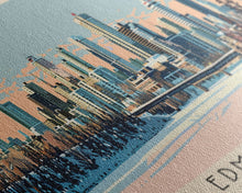 Load image into Gallery viewer, Edmonton, Canada Panoramic Canvas Print, Edmonton, Canada Painting, Canada Art, Edmonton Travel Poster, Travel Art, Living Room Painting
