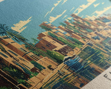 Carregar imagem no visualizador da galeria, Fayyum, Egypt Panoramic Canvas Print, Fayyum, Egypt Painting, Egypt Art, Fayyum Travel Poster, Travel Art, Housewarming Gift
