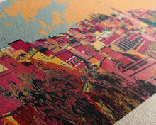 Cargar imagen en el visor de la galería, Fez, Morocco Panoramic Canvas Print, Fez, Morocco Painting, Morocco Art, Fez Travel Poster, Travel Art, Vacation Gift
