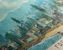 Load image into Gallery viewer, Freetown, Sierra Leone Panoramic Canvas Print, Freetown, Sierra Leone Painting, Sierra Leone Art, Freetown Travel Poster, Travel Art, Living Room Painting
