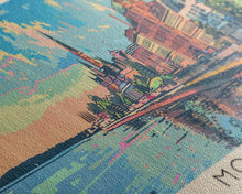 Load image into Gallery viewer, Moncton, Canada Panoramic Canvas Print, Moncton, Canada Painting, Canada Art, Moncton Travel Poster, Travel Art, Guest Room Painting
