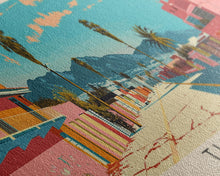 Load image into Gallery viewer, Tijuana, Mexico Panoramic Canvas Print, Tijuana, Mexico Painting, Mexico Art, Tijuana Travel Poster, Travel Art, Housewarming Gift

