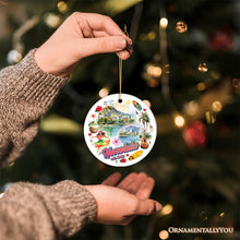 Carregar imagem no visualizador da galeria, Artistic Honolulu Hawaii Christmas Ornament, Tropical Hawaiian Keepsake and Souvenir Gift
